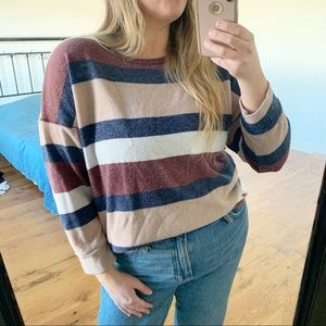 Lime & Chili striped lightweight sweatshirt large